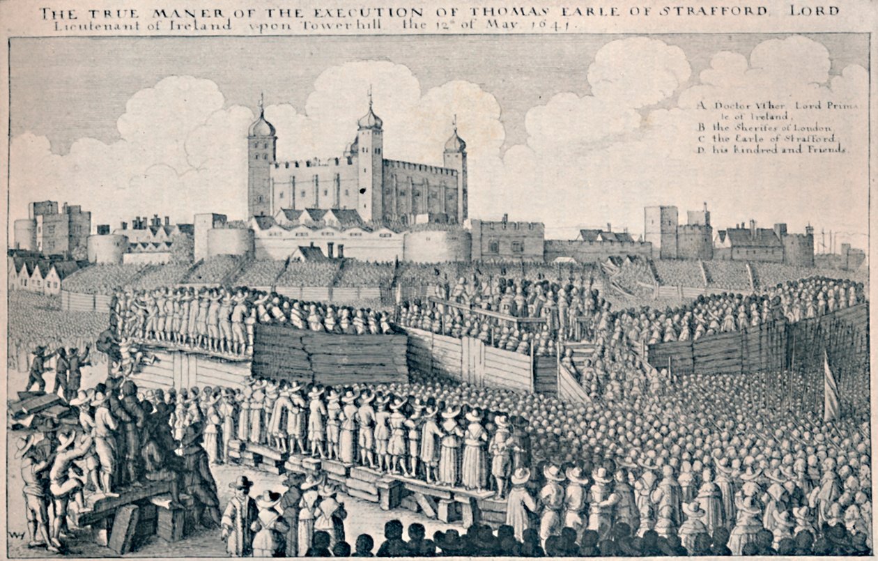 Henrettelse av jarlen av Strafford, c1641, 1903 av Wenceslaus Hollar