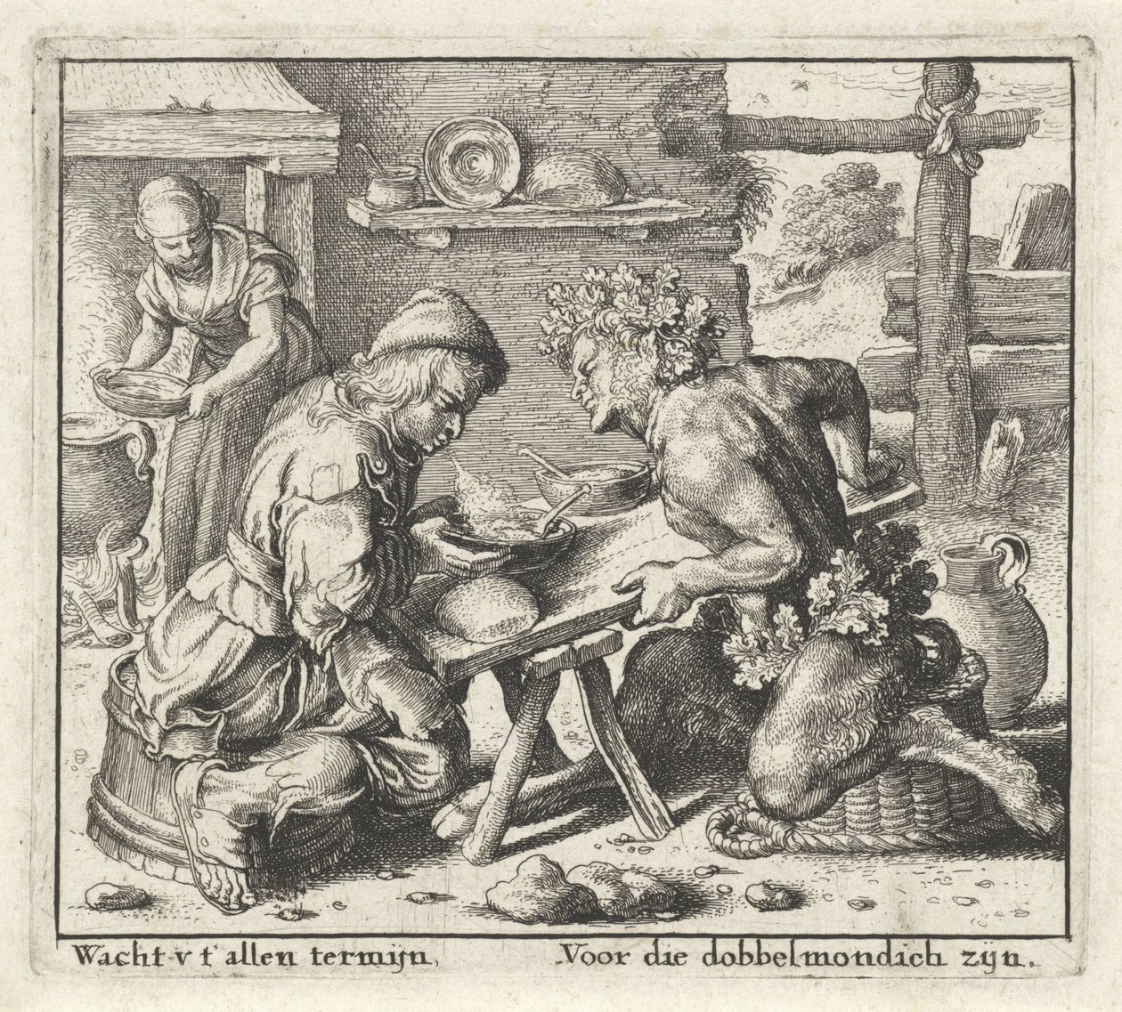Fabel om Satyren og bonden Fables (serietittel) av Wenceslaus Hollar