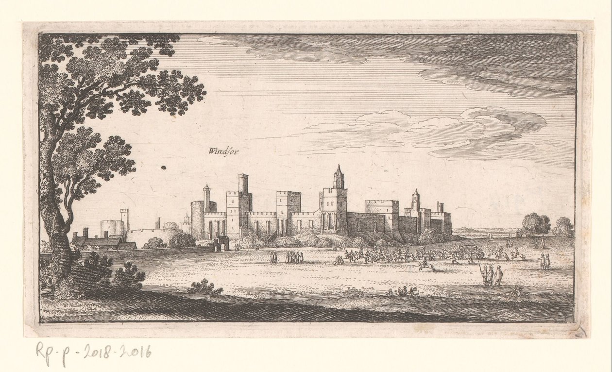 Utsikt over Windsor Castle Landskap og bylandskap (serietittel) Amoenissimi Aliquot Locorum i Diversis Province Iacetium Prospectus (serietittel) av Wenceslaus Hollar