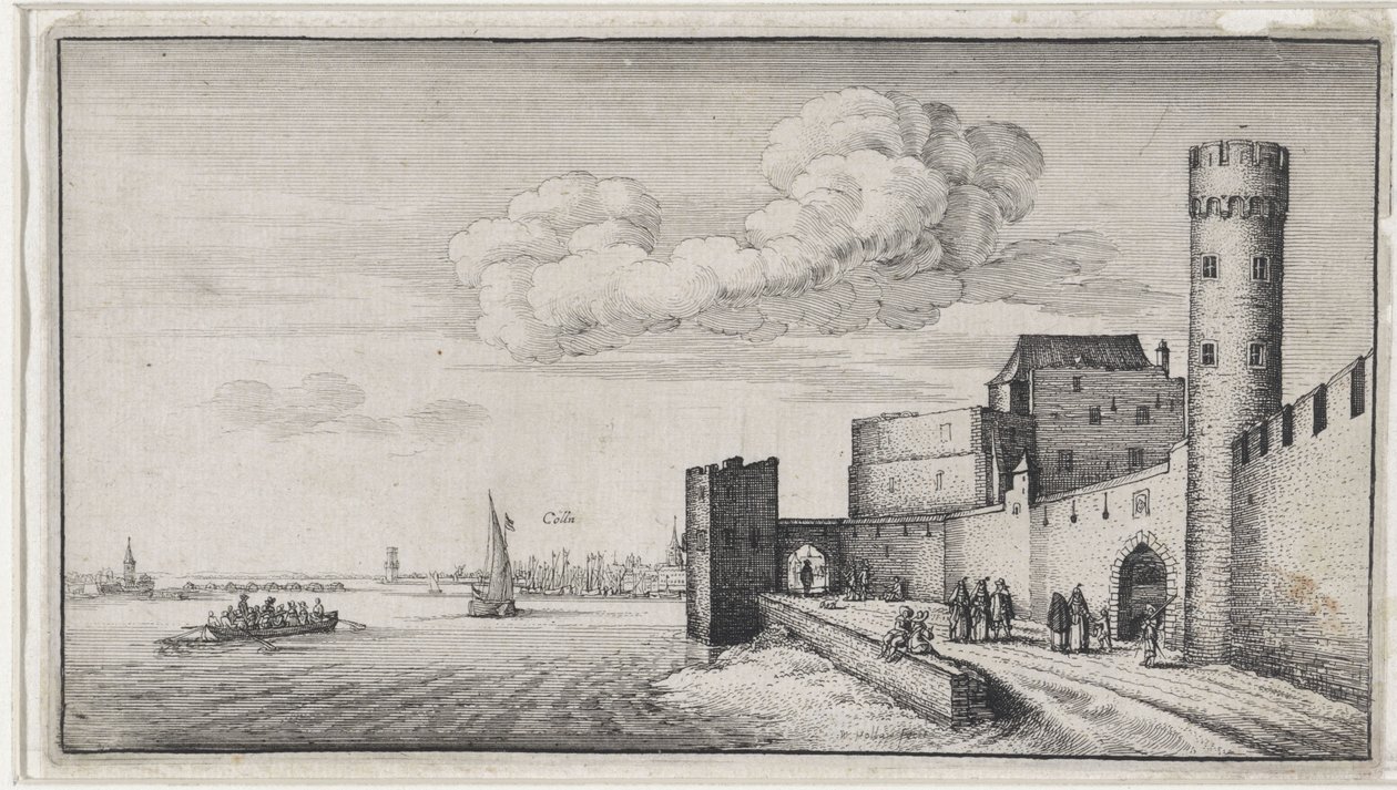 Utsikt over Kölns bymurer av Wenceslaus Hollar