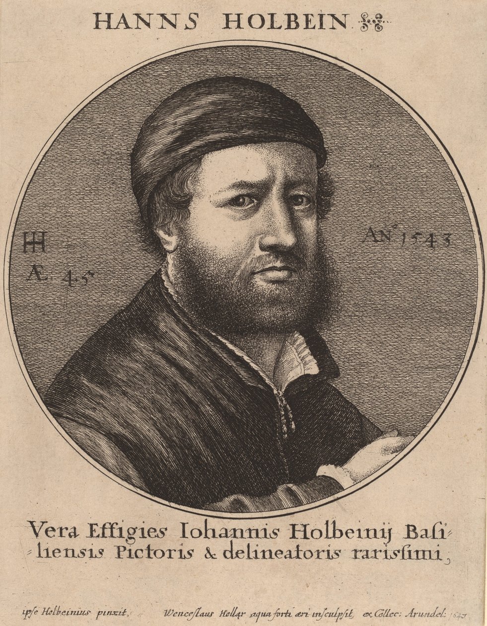 Hans Holbein den yngre, 1647. av Wenceslaus Hollar