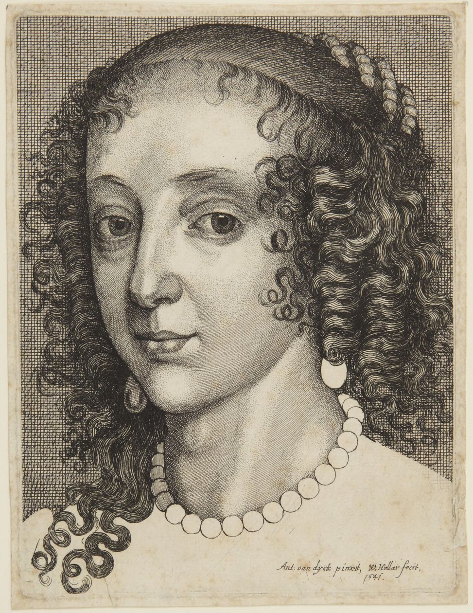Henrietta Marias hode av Wenceslaus Hollar