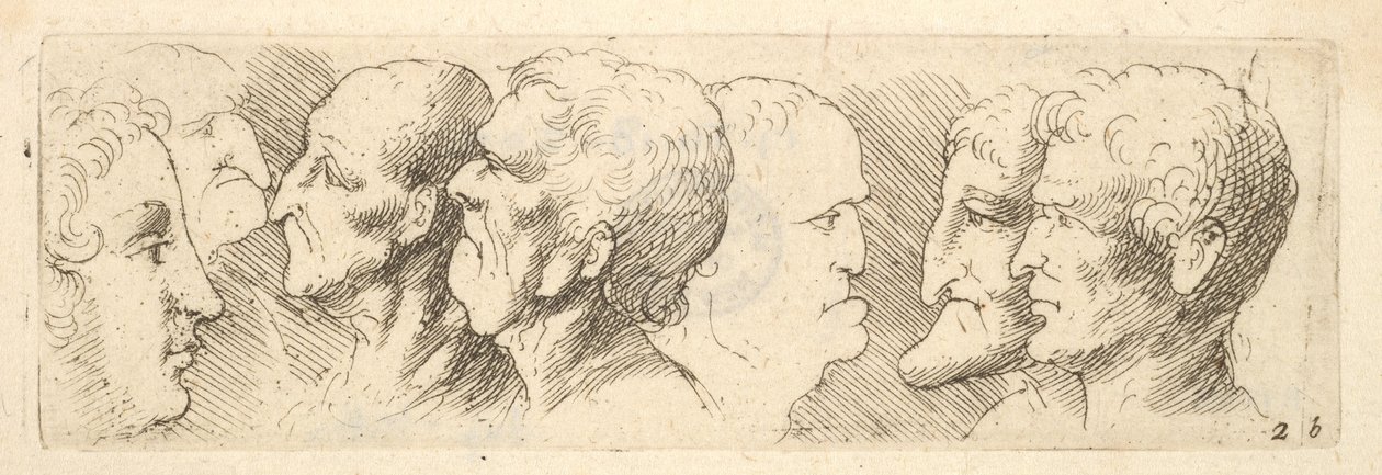 Hovedstudier, 1625-77 av Wenceslaus Hollar