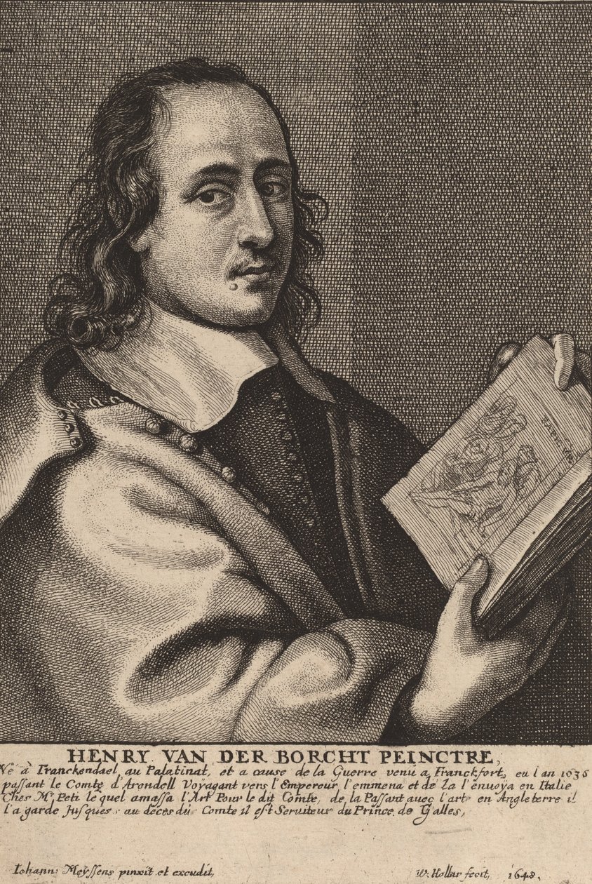 Henry van der Borcht, maler, 1648. av Wenceslaus Hollar