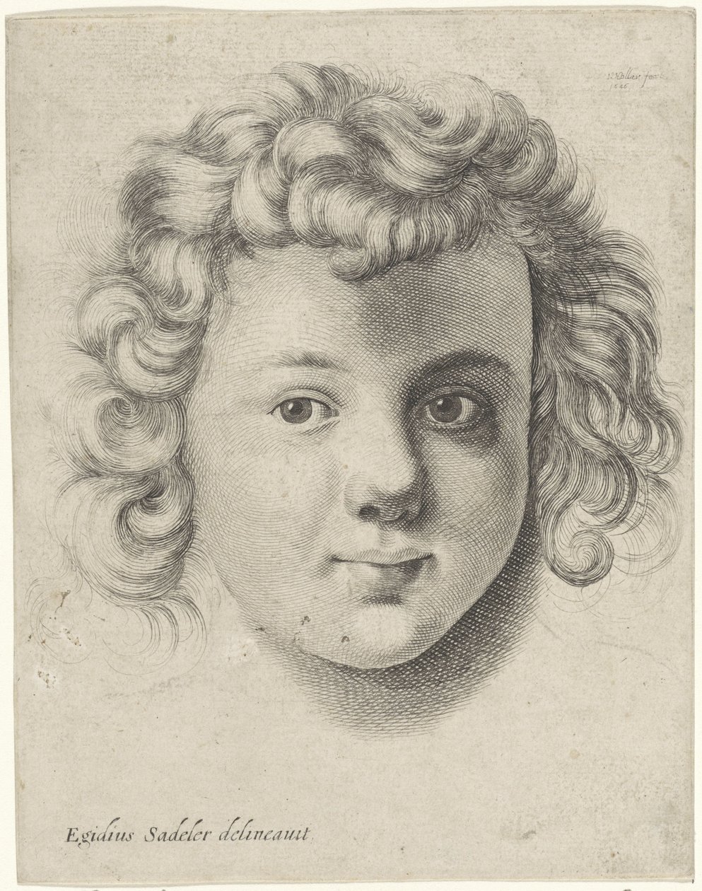 Hodet til et barn av Wenceslaus Hollar