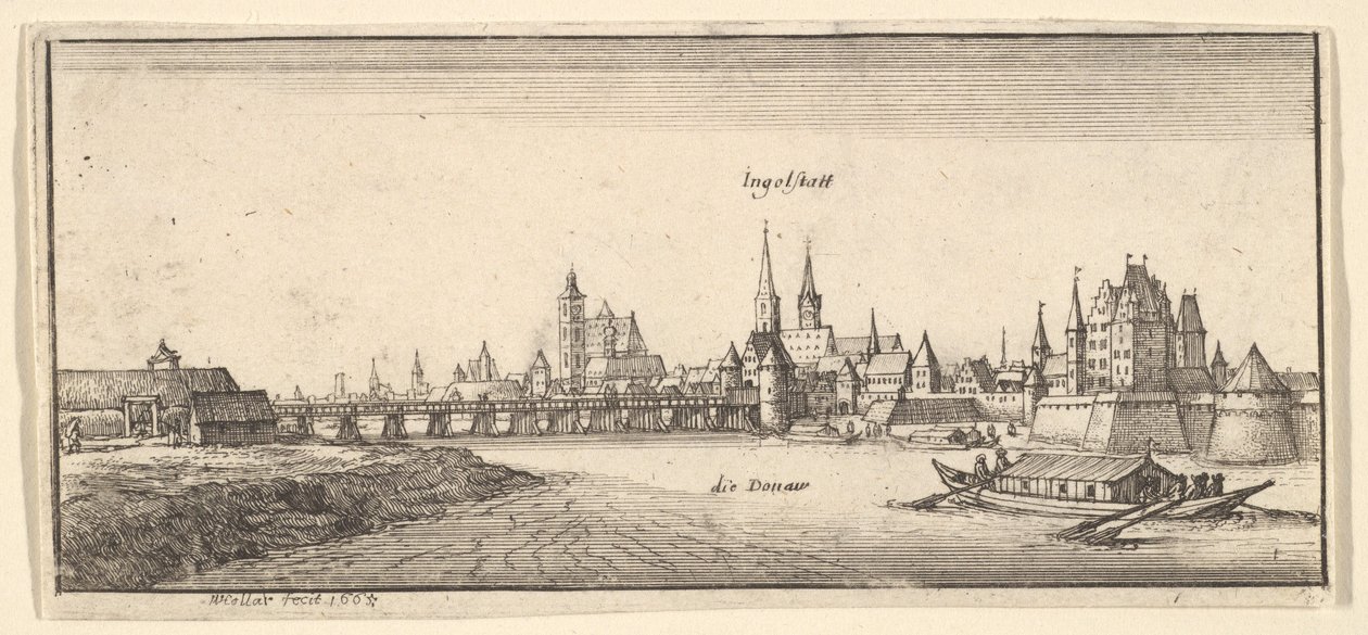 Ingolstadt, fra «Tyske utsikter» av Wenceslaus Hollar