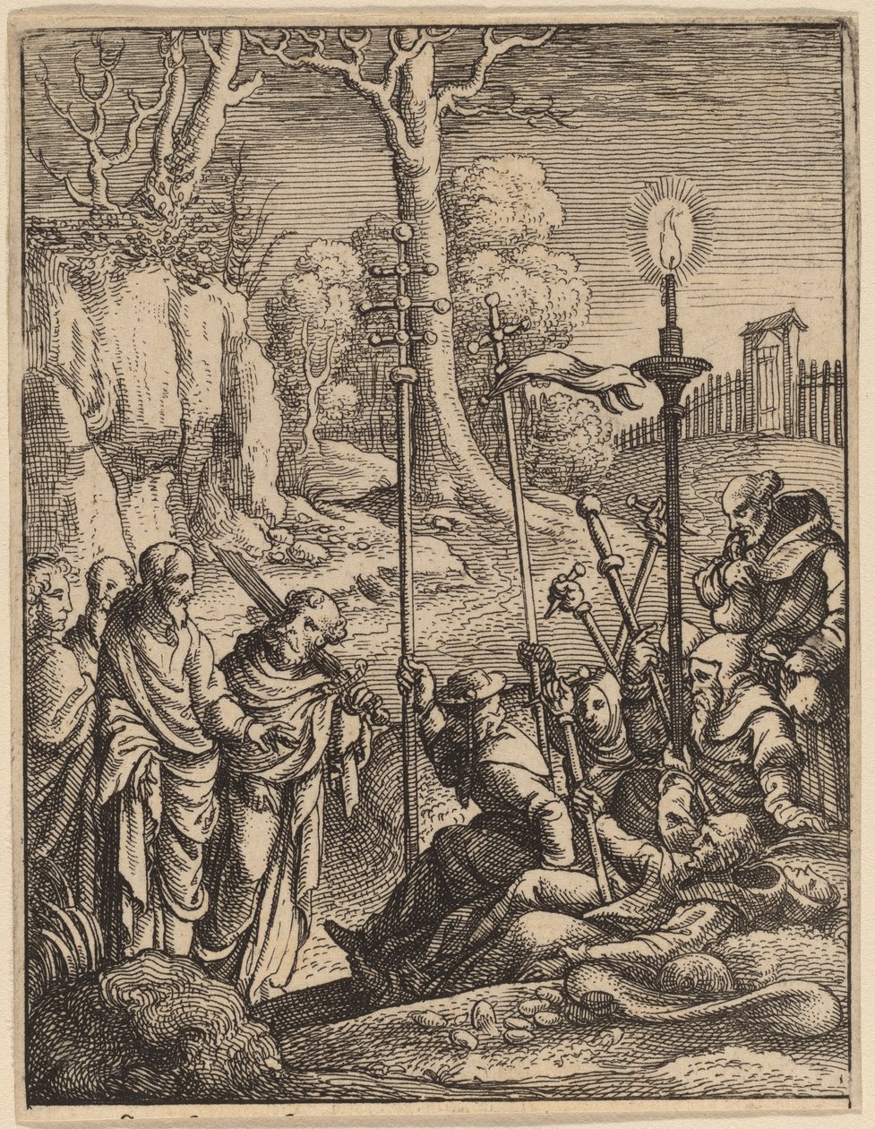Jesus konfronterer sine kritikere av Wenceslaus Hollar