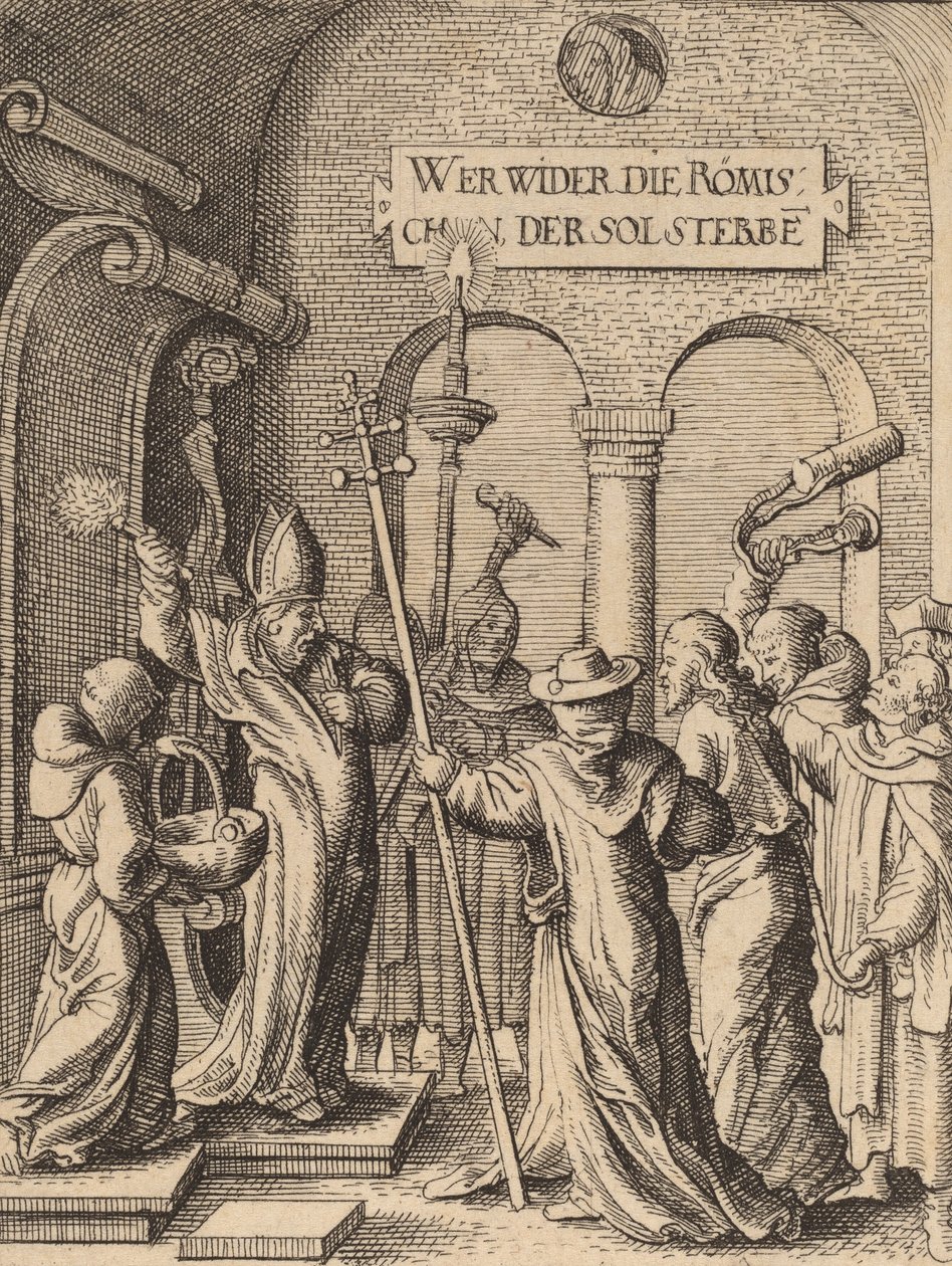Jesus før Kaifas. av Wenceslaus Hollar