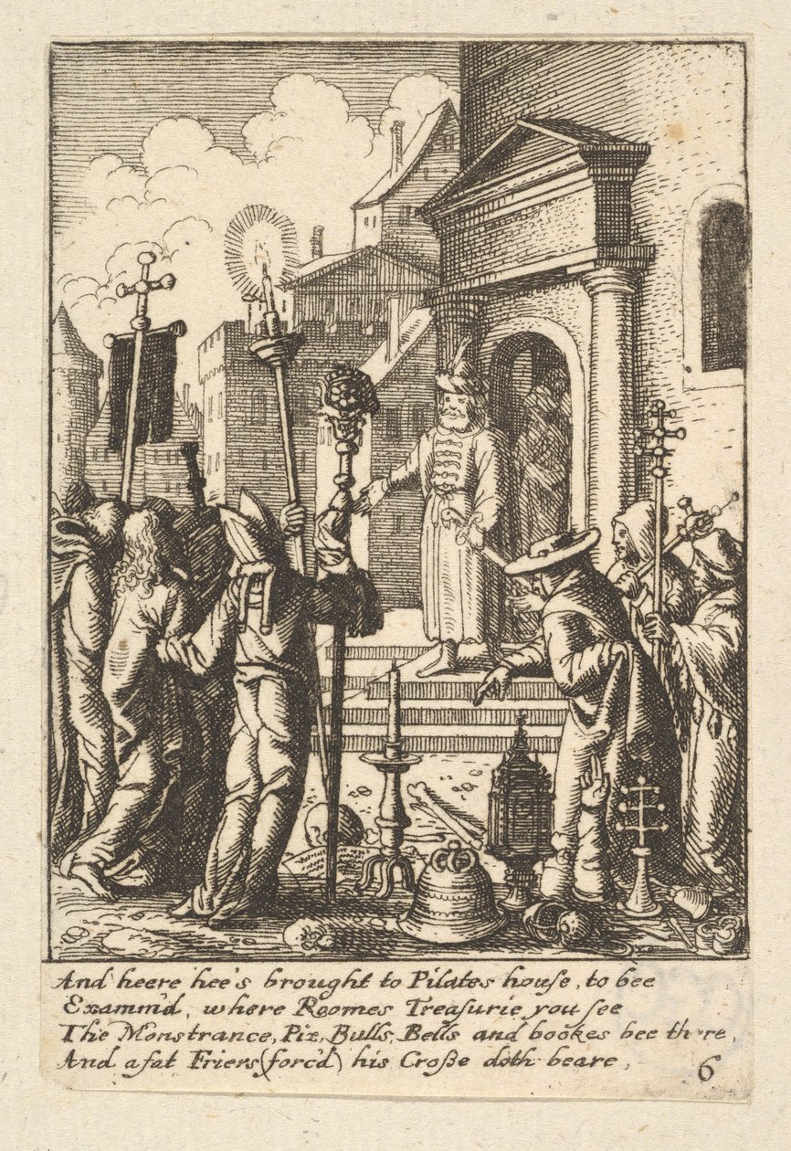 Jesus før Pilatus, 1625-77. av Wenceslaus Hollar