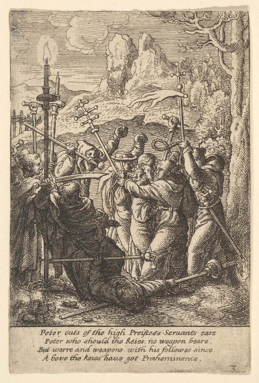 Jesus tatt, 1625-77. av Wenceslaus Hollar