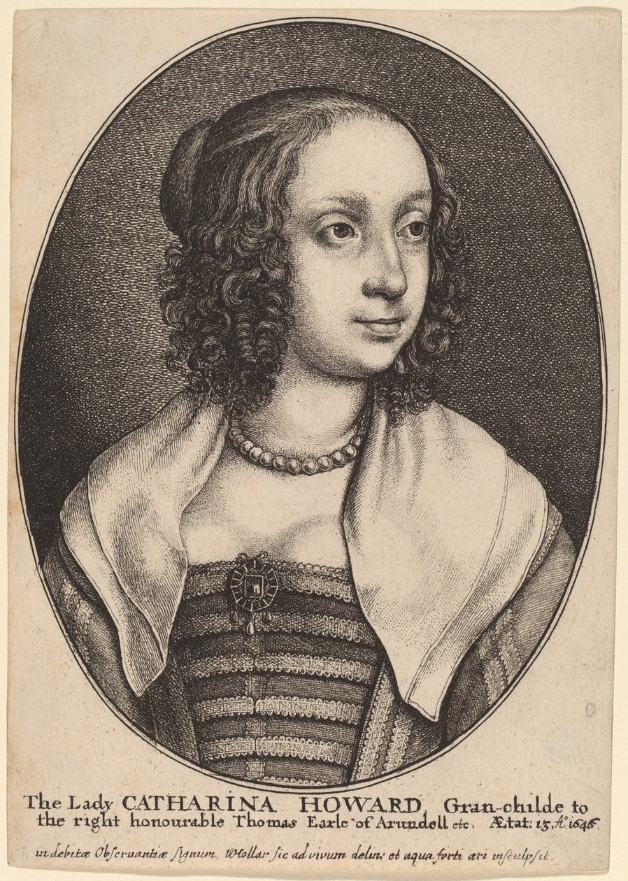 Lady Catherine Howard av Wenceslaus Hollar