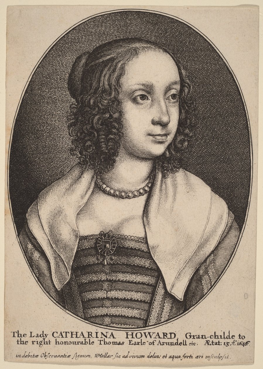 Lady Catherine Howard av Wenceslaus Hollar