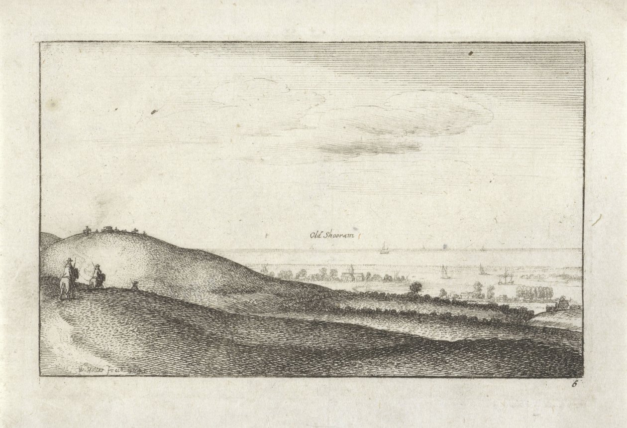 Landskap med utsikt over Shoreham av Wenceslaus Hollar