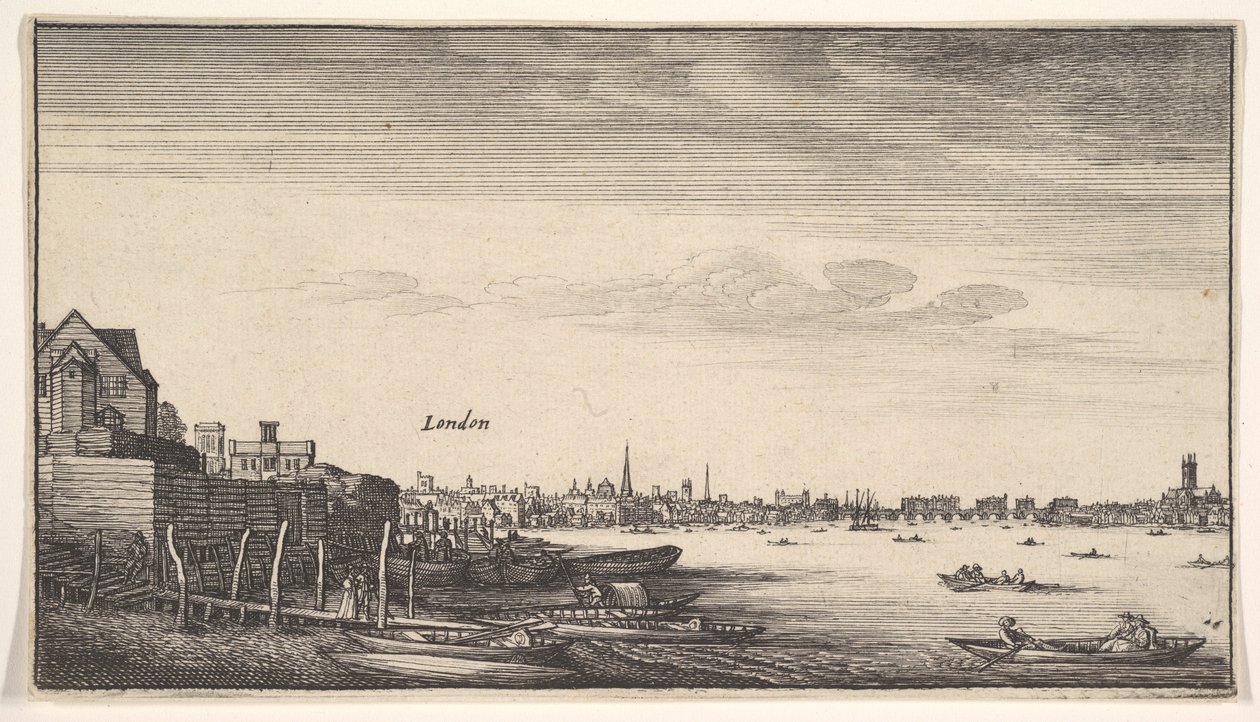 London sett fra Milford Stairs, 1643-1644. av Wenceslaus Hollar