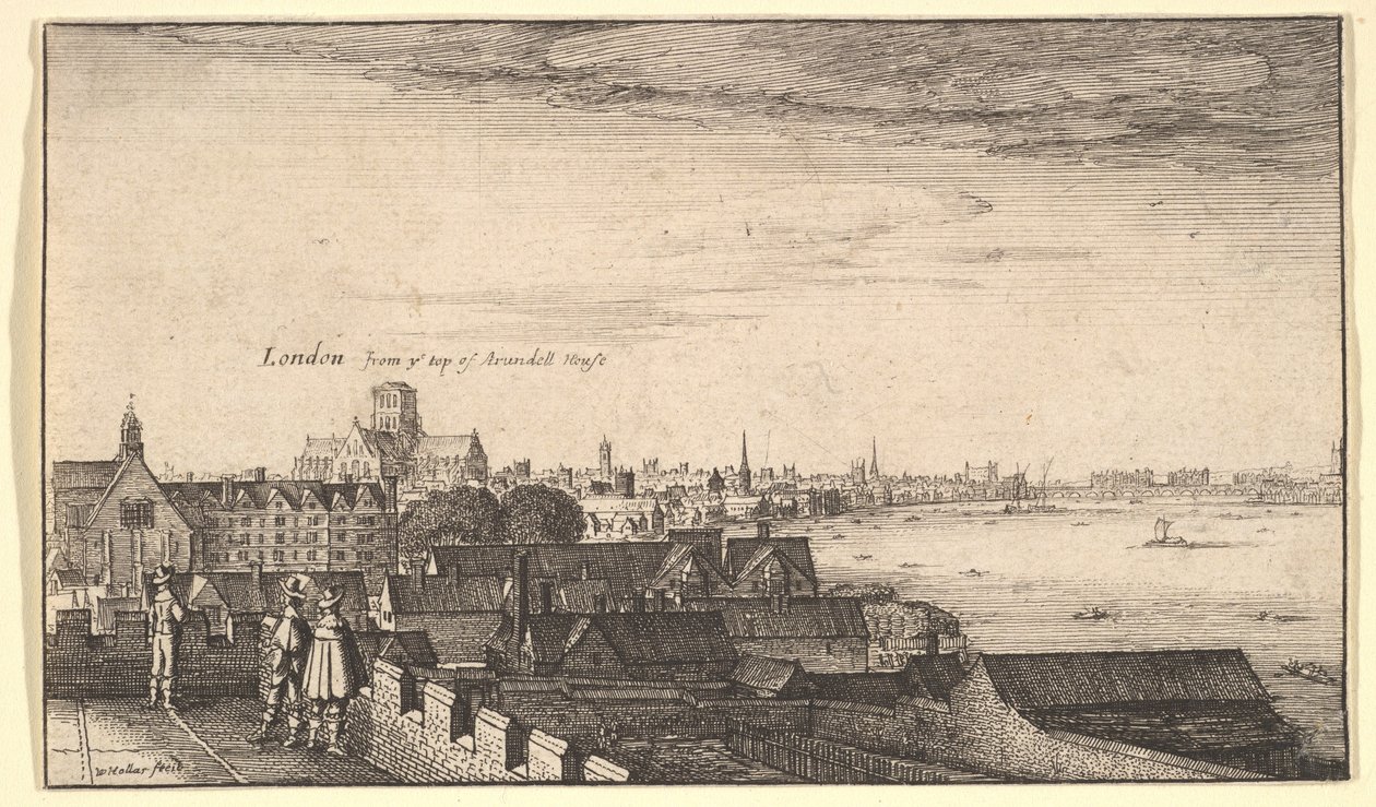 London fra Arundel House, 1643. av Wenceslaus Hollar
