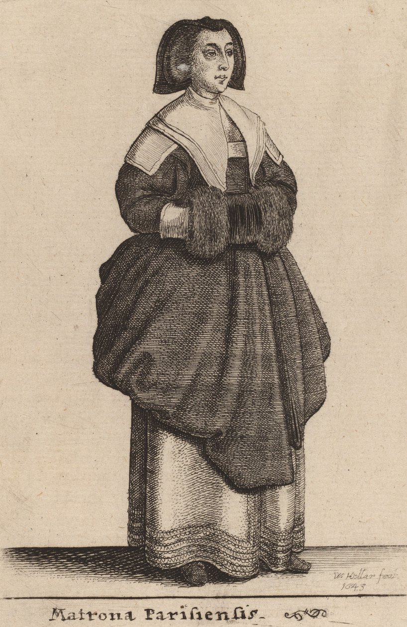 Matrone i Paris, 1643. av Wenceslaus Hollar