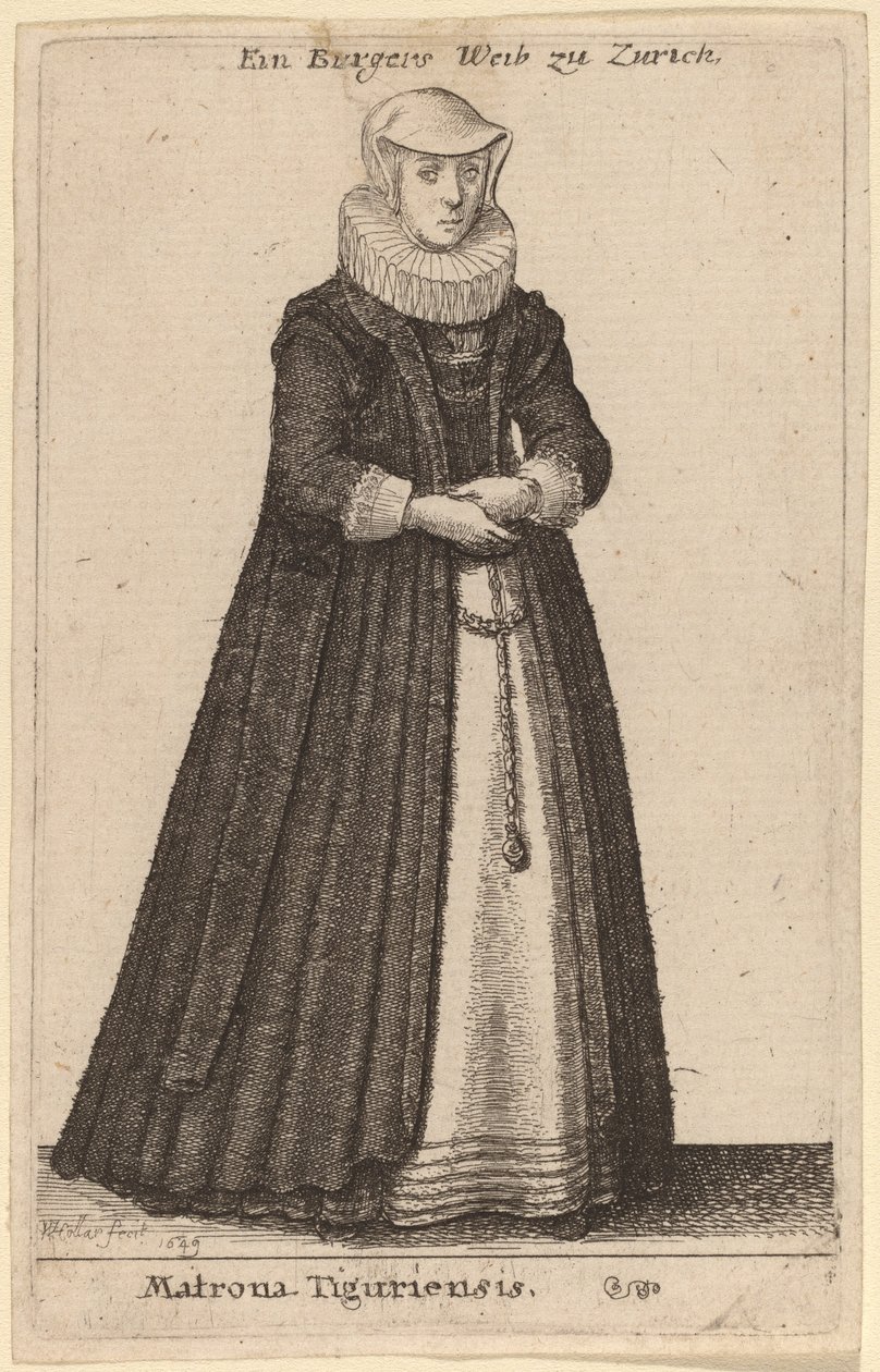 Matrona Tiguriensis av Wenceslaus Hollar