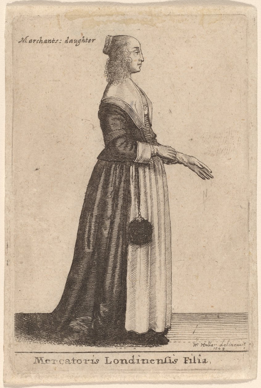 Datter av en London-kjøpmann av Wenceslaus Hollar