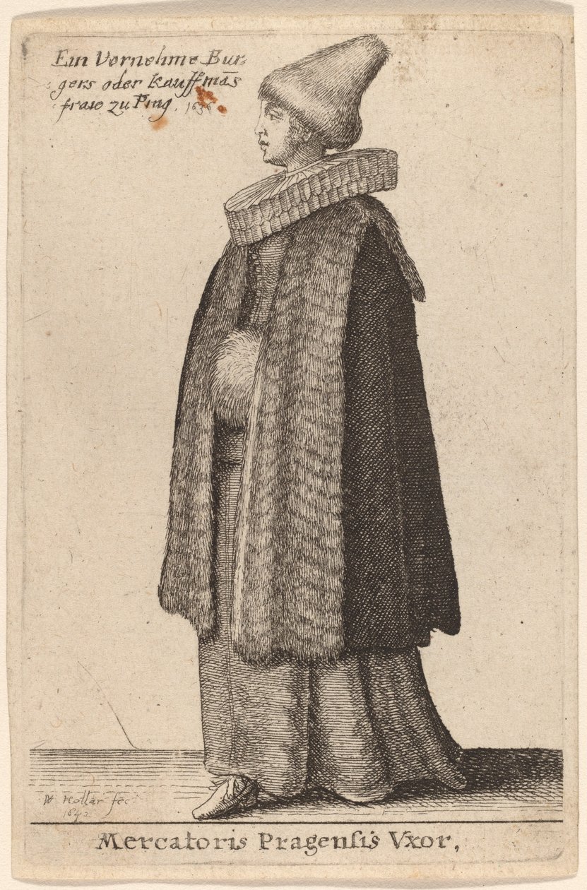 Kona til kjøpmannen i Praha av Wenceslaus Hollar