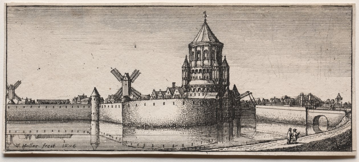 Moated byport av Wenceslaus Hollar