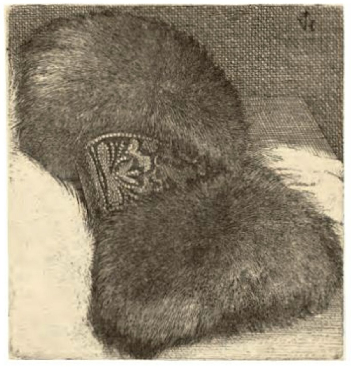 Muff med brokadebånd av Wenceslaus Hollar