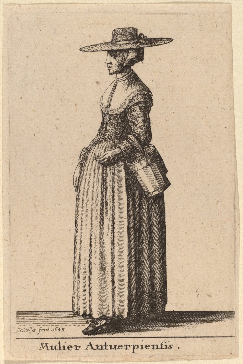Kvinnen i Antwerpen av Wenceslaus Hollar
