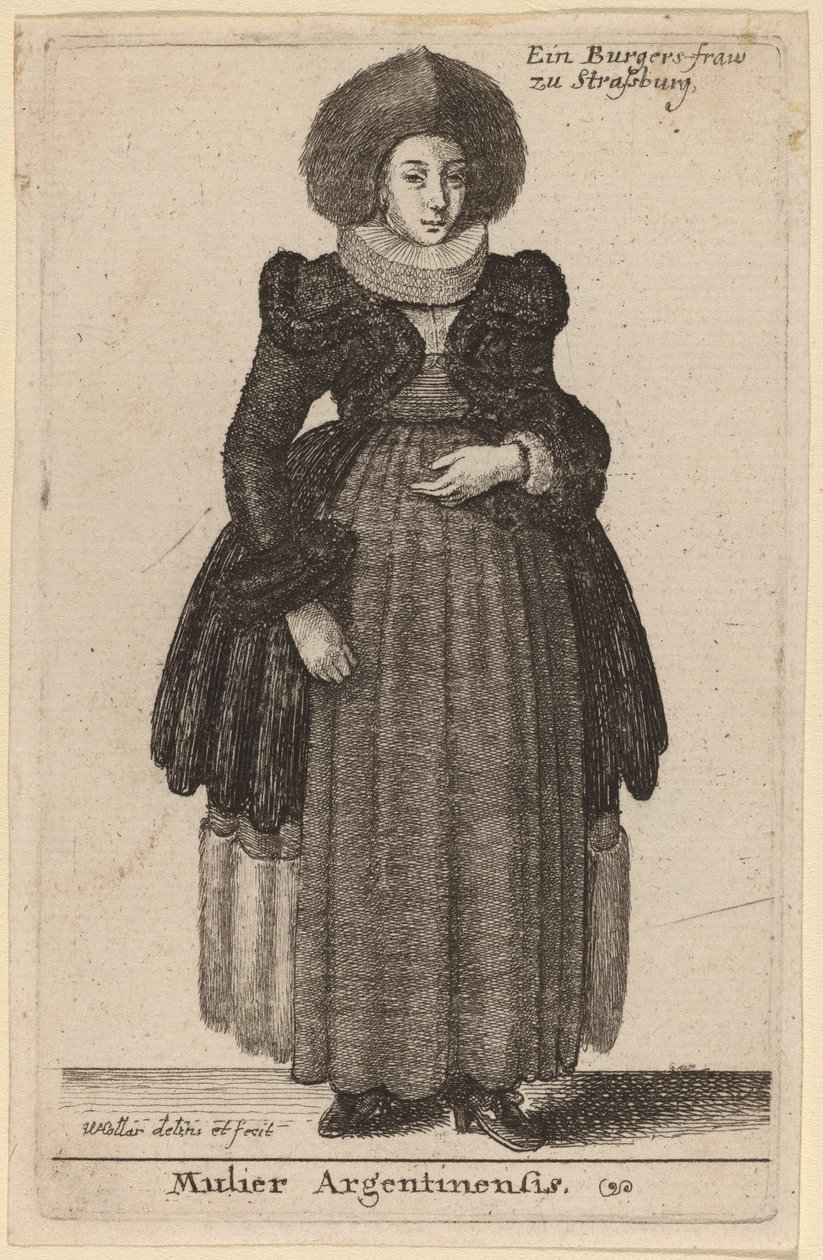 argentinsk kvinne av Wenceslaus Hollar