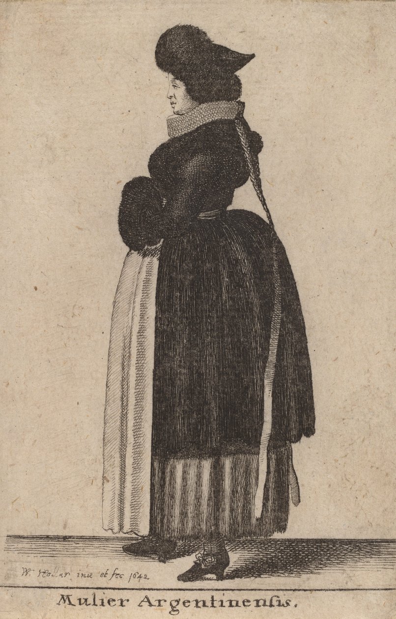 Argentinsk kvinne, 1642. av Wenceslaus Hollar