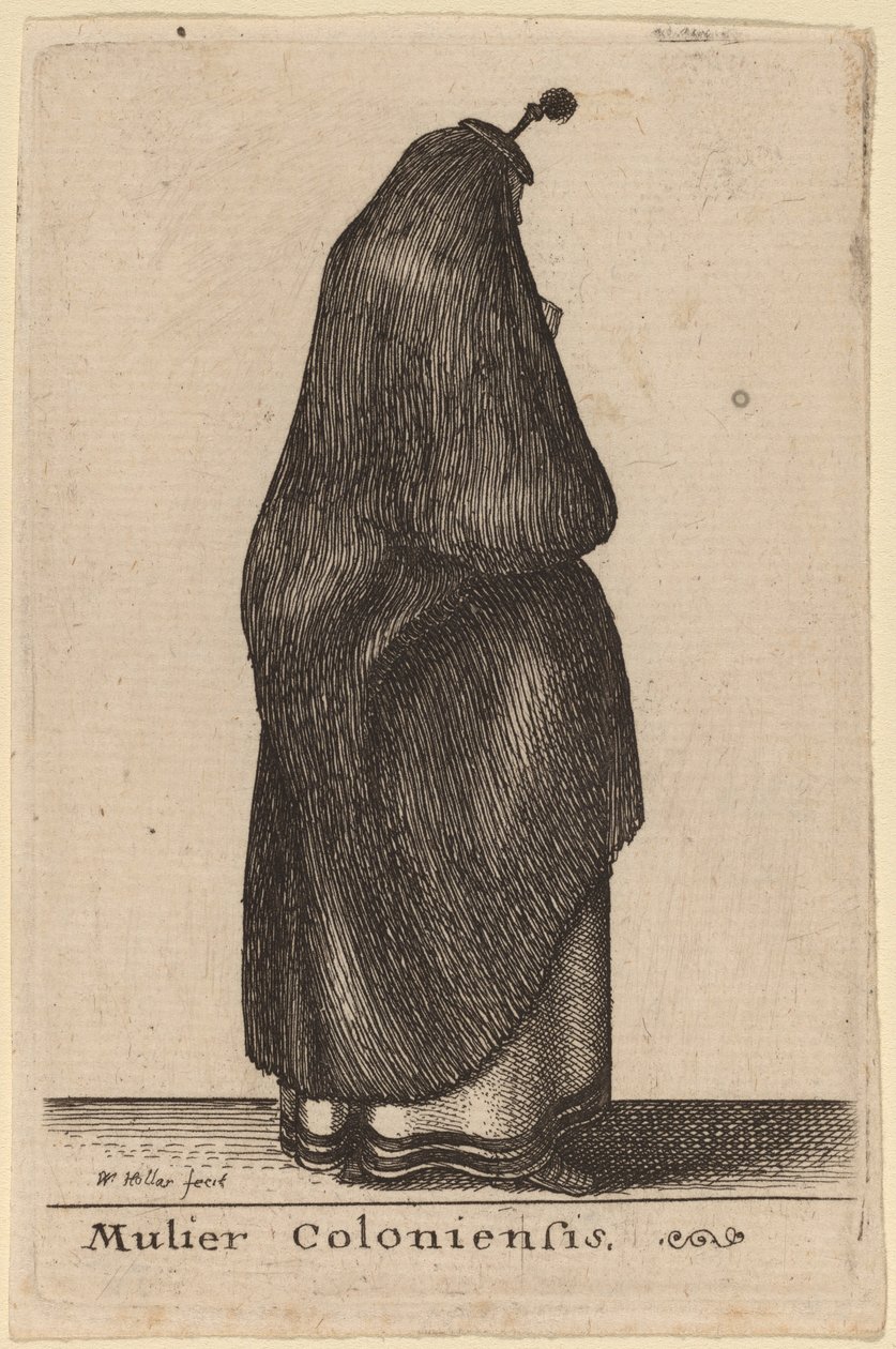Kvinne fra Köln av Wenceslaus Hollar
