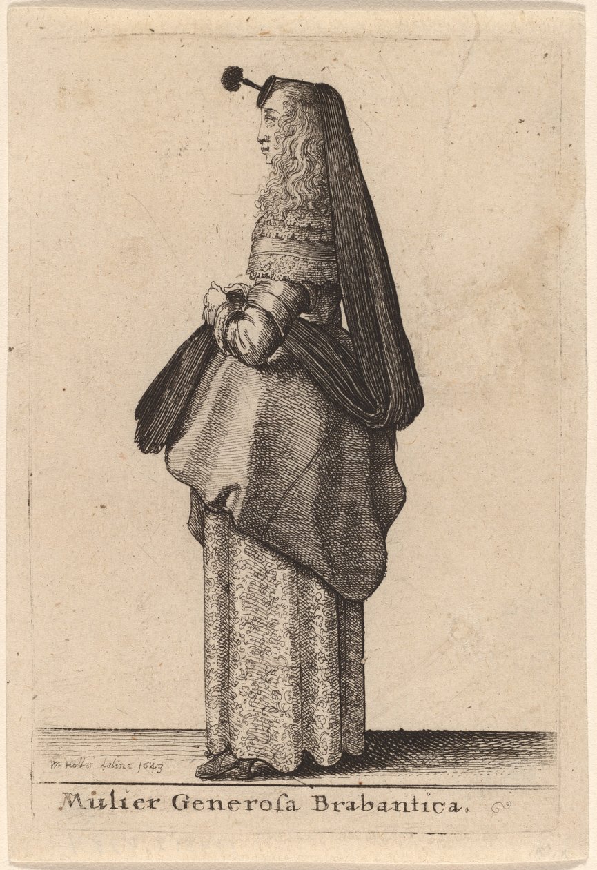 En raus kvinne fra Brabant av Wenceslaus Hollar