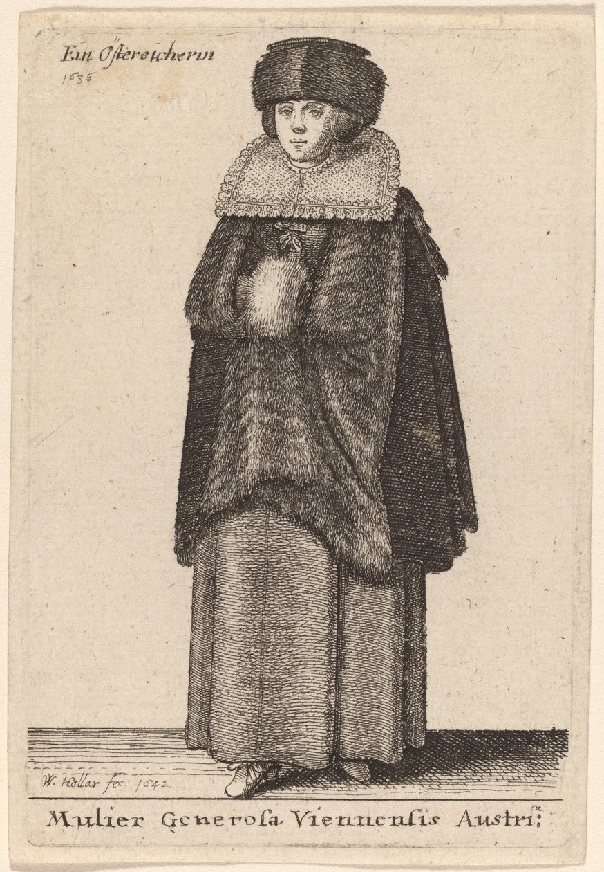 Den sjenerøse kvinnen i Sør-Wien av Wenceslaus Hollar