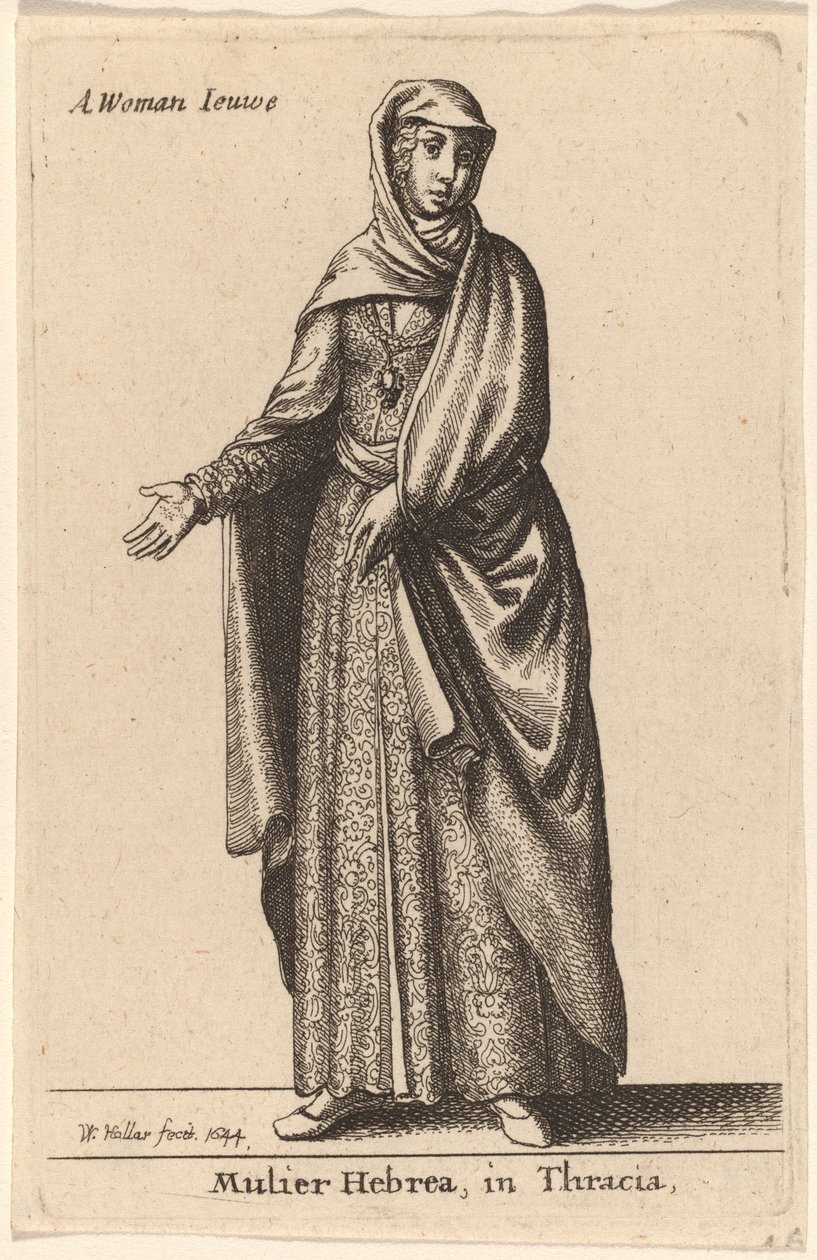 Mulier Hebrea i Thrakia av Wenceslaus Hollar