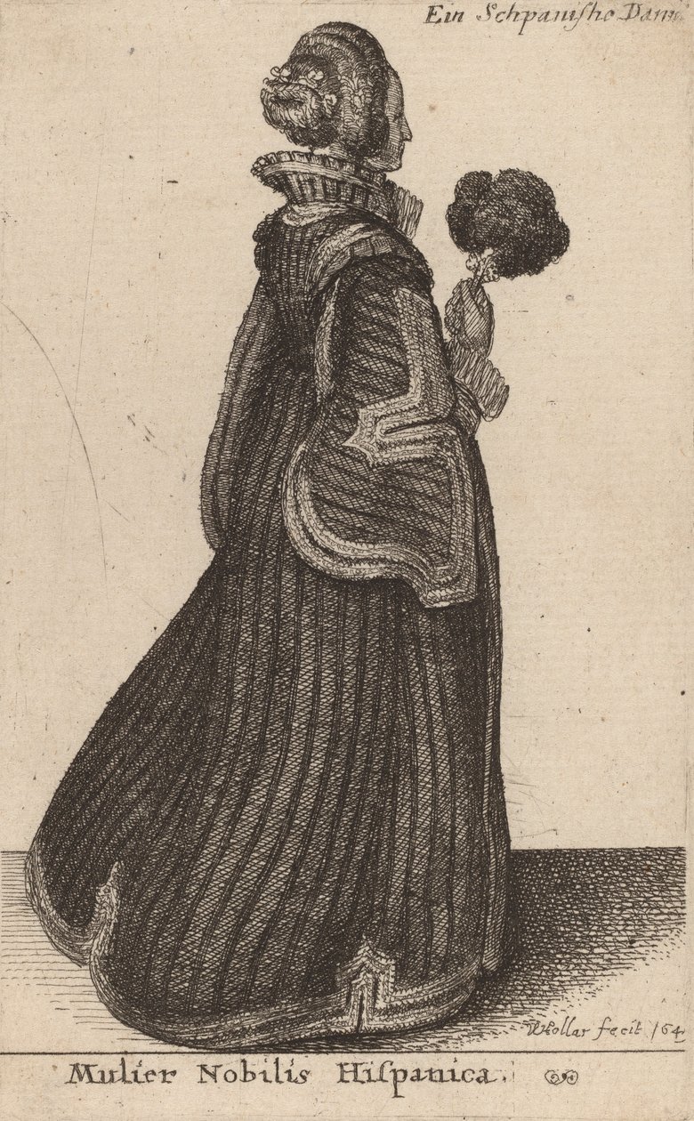 En spansk adelsdame, sannsynligvis 1649. av Wenceslaus Hollar