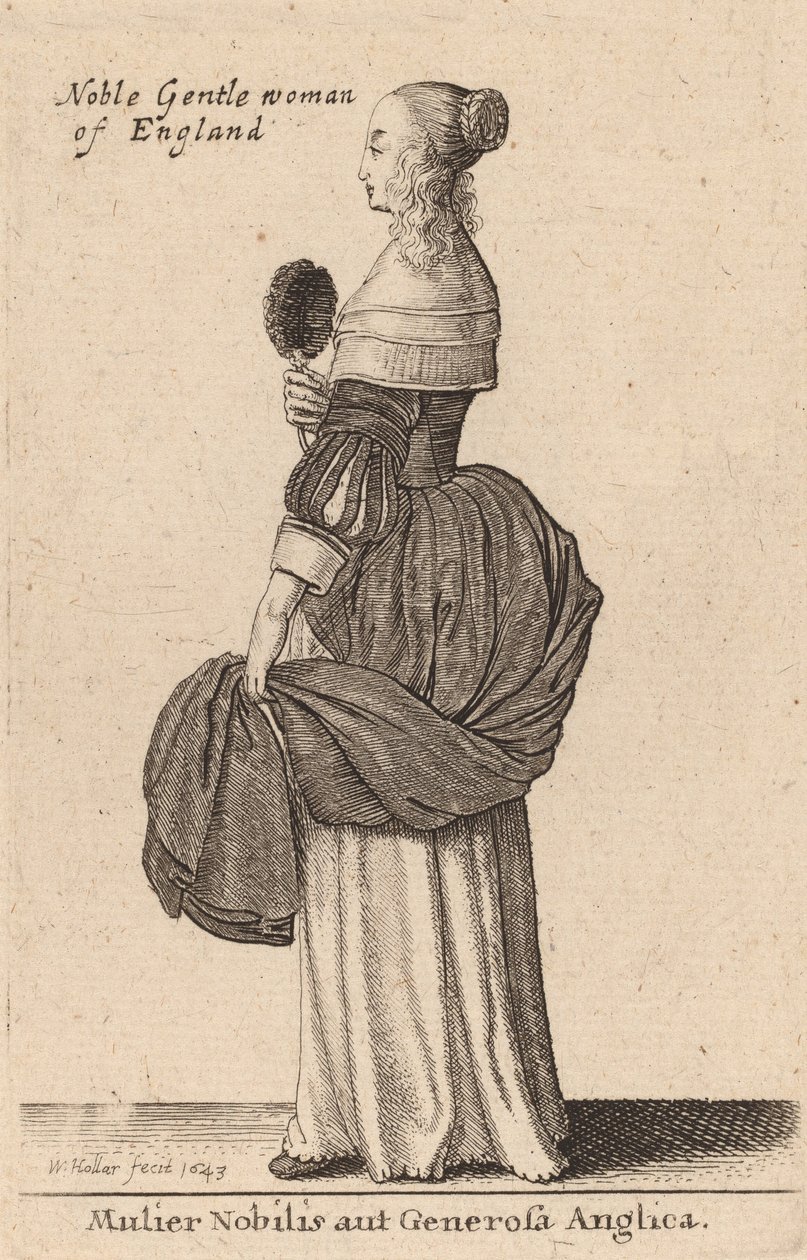 En edel eller sjenerøs engelsk kvinne, 1643. av Wenceslaus Hollar