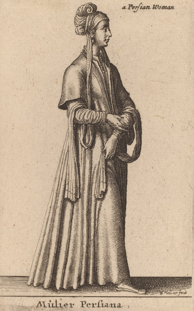 En persisk kvinne. av Wenceslaus Hollar