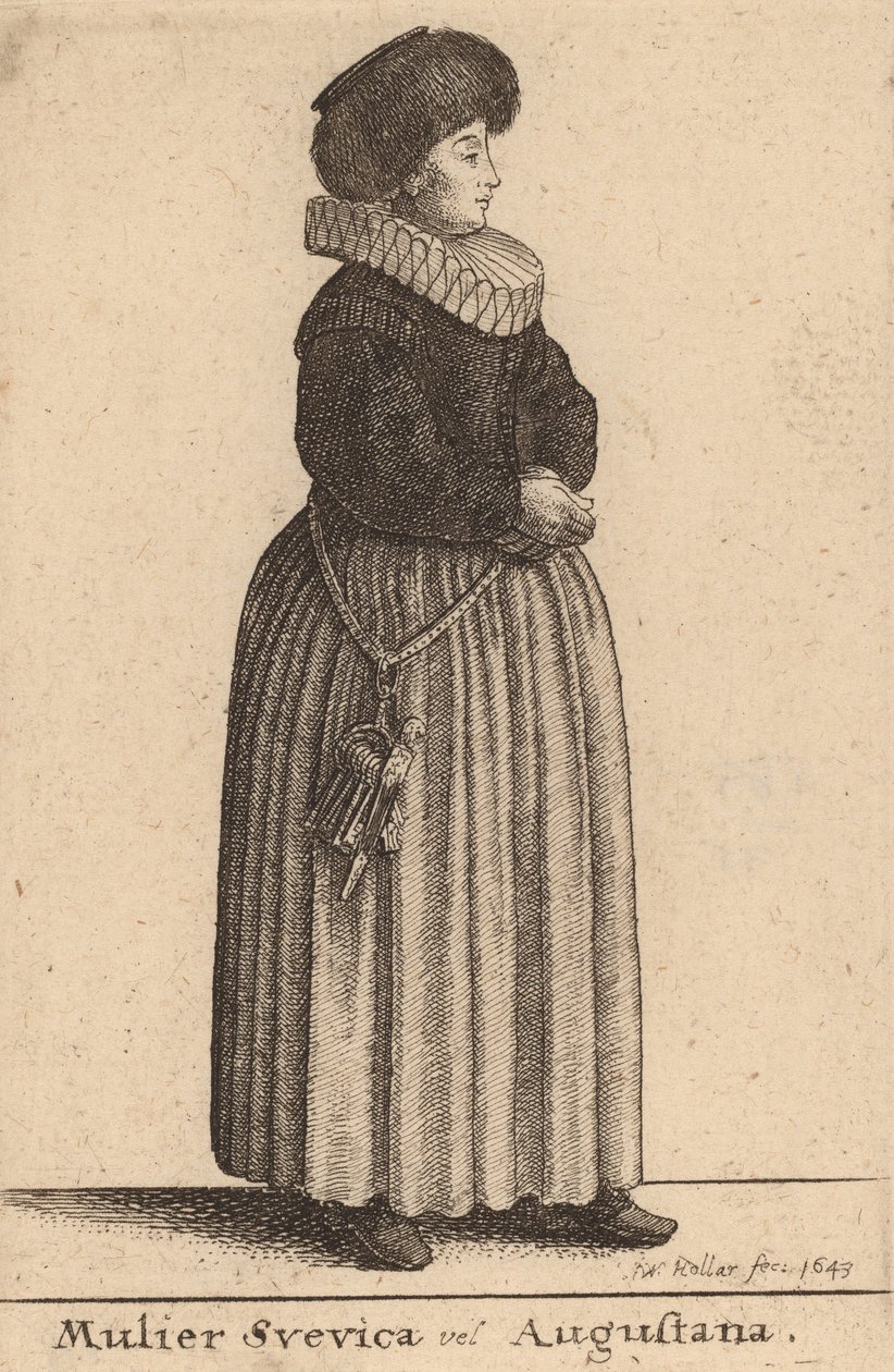 En kvinne fra Svevica eller Augustana, 1643. av Wenceslaus Hollar