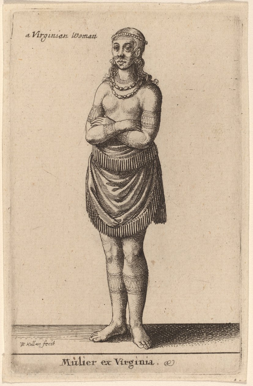 En kvinne fra Virginia av Wenceslaus Hollar