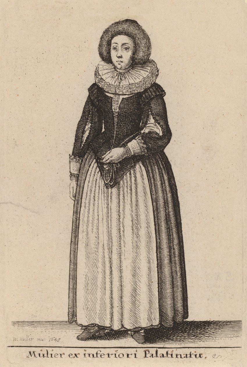 En kvinne fra det underordnede Palainatus, 1643. av Wenceslaus Hollar