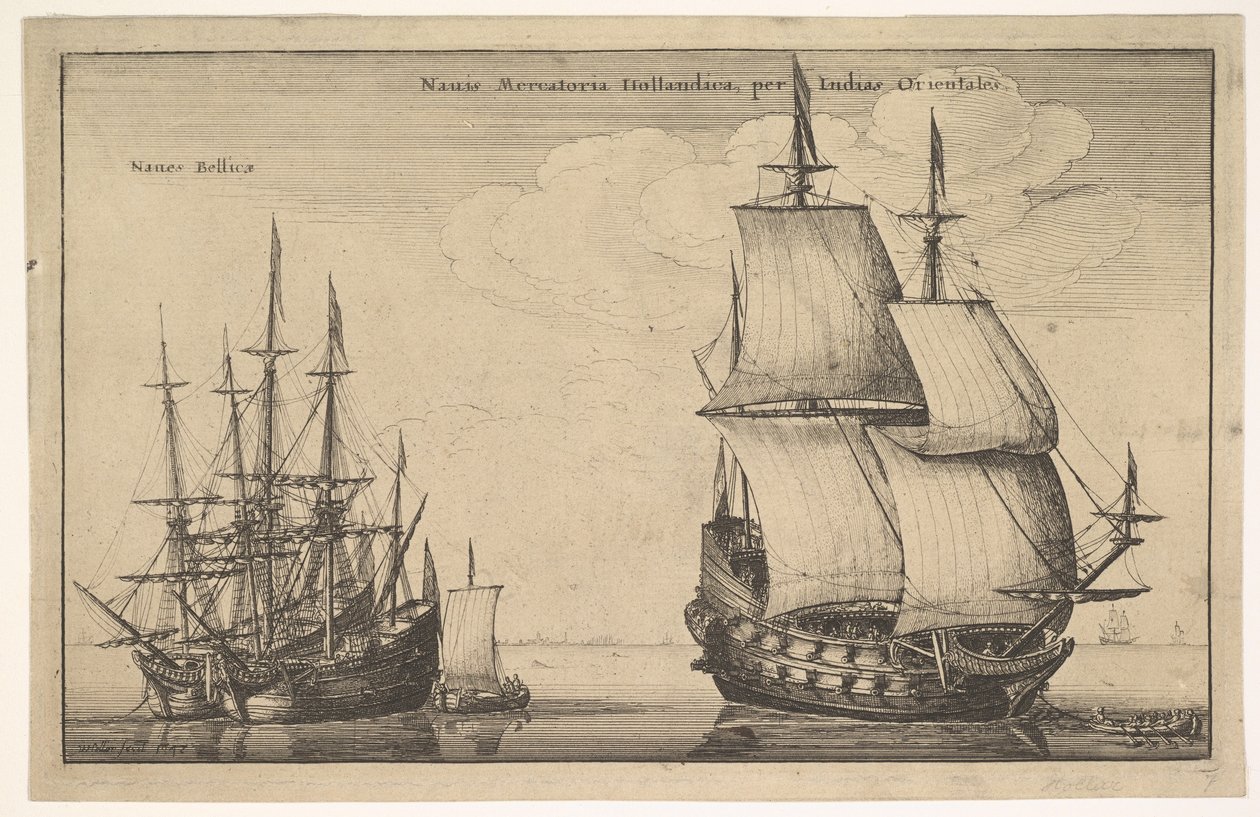 Nederlandsk østindiamann, 1647 av Wenceslaus Hollar