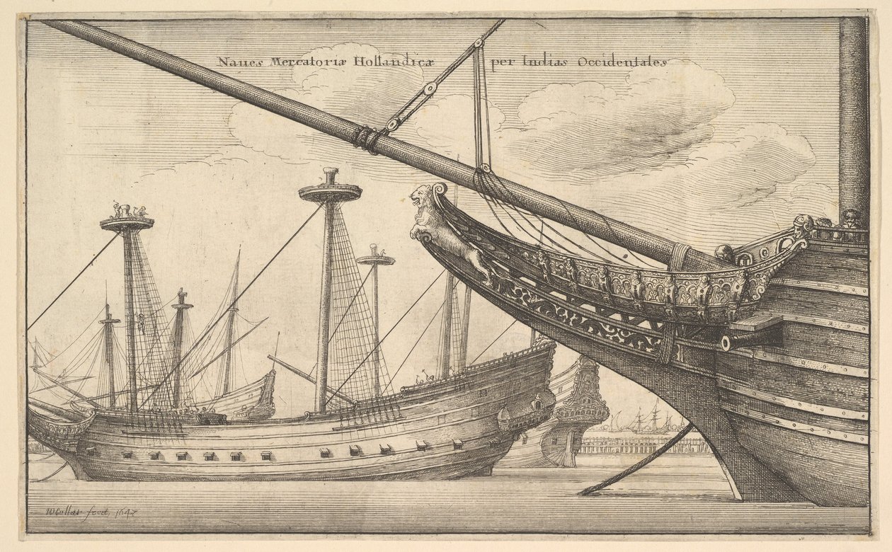 Nederlandsk vestindiamann, 1647 av Wenceslaus Hollar