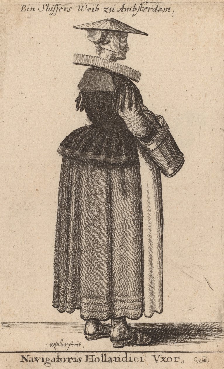 Den nederlandske navigatørens kone av Wenceslaus Hollar