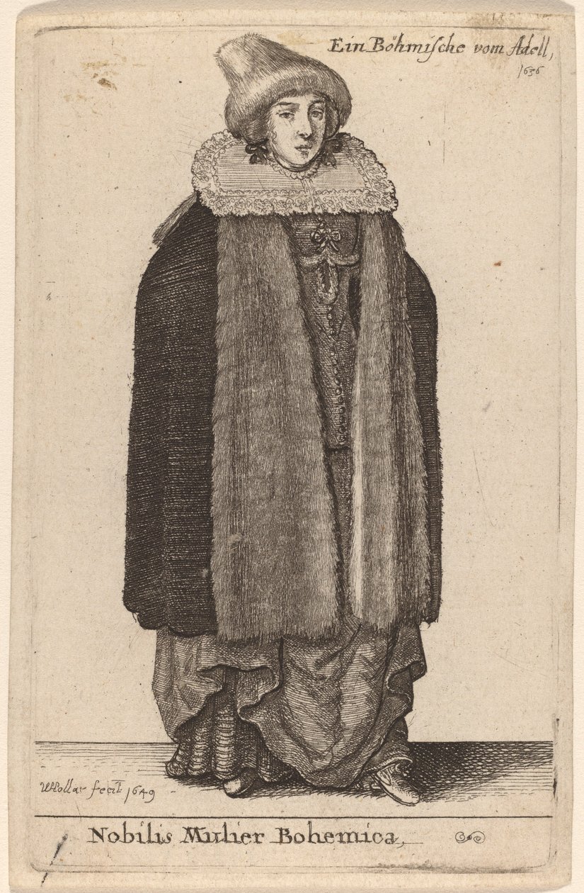 En edel bohemsk kvinne av Wenceslaus Hollar