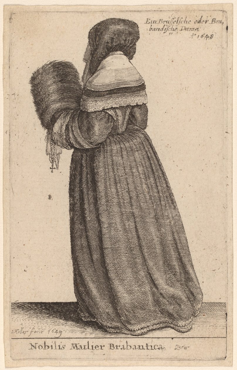 En edel kvinne fra Brabant av Wenceslaus Hollar