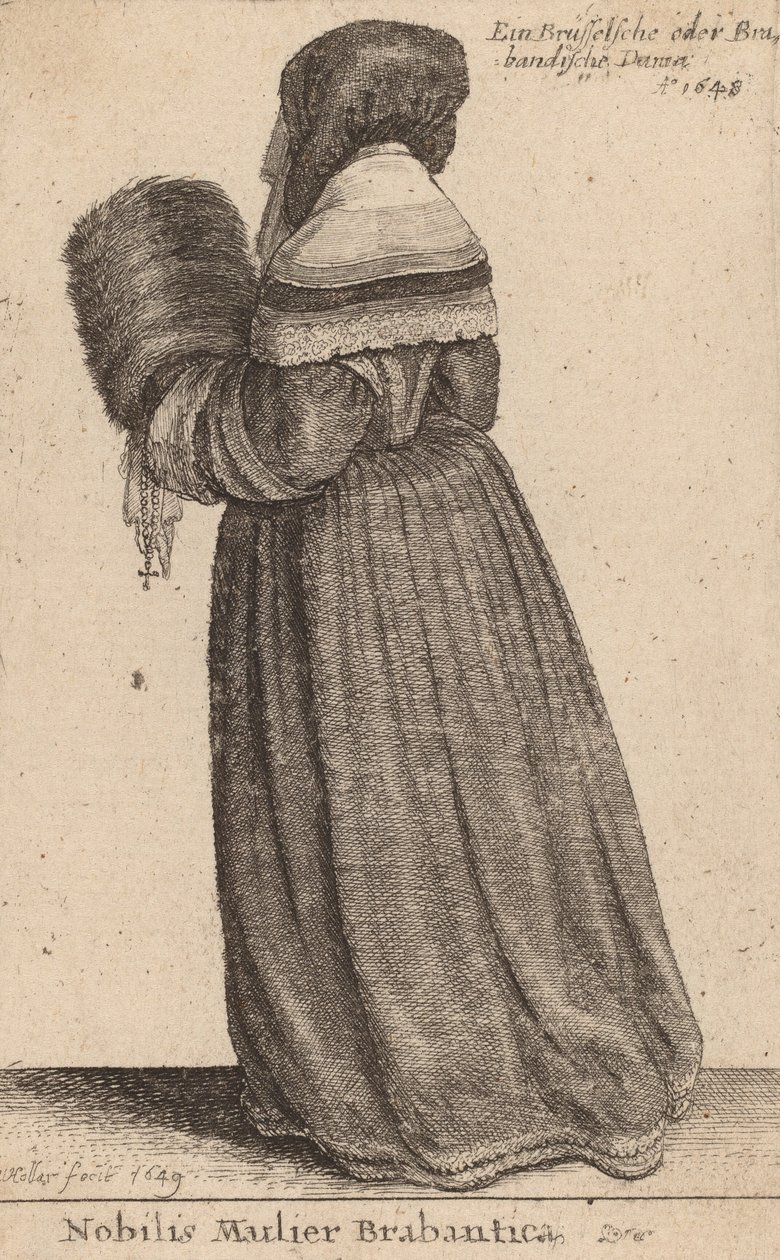 The Noble Woman of Brabant, 1649. av Wenceslaus Hollar