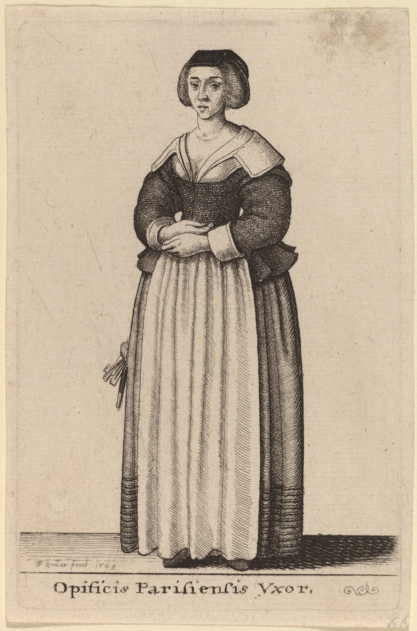 Kona til en parisisk arbeider av Wenceslaus Hollar