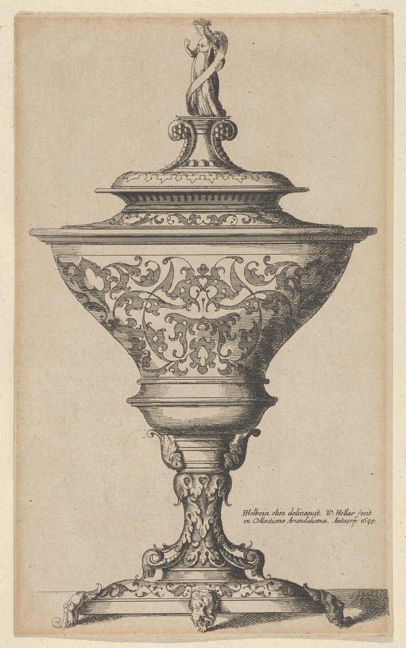 Utsmykket beger på føttene til masker, 1645., 1645. av Wenceslaus Hollar