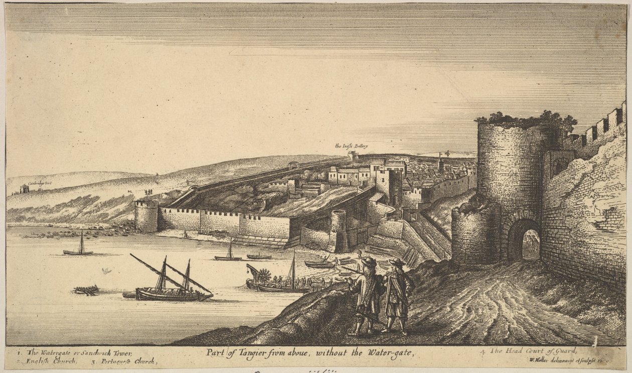 En del av Tanger ovenfra, 1670. av Wenceslaus Hollar