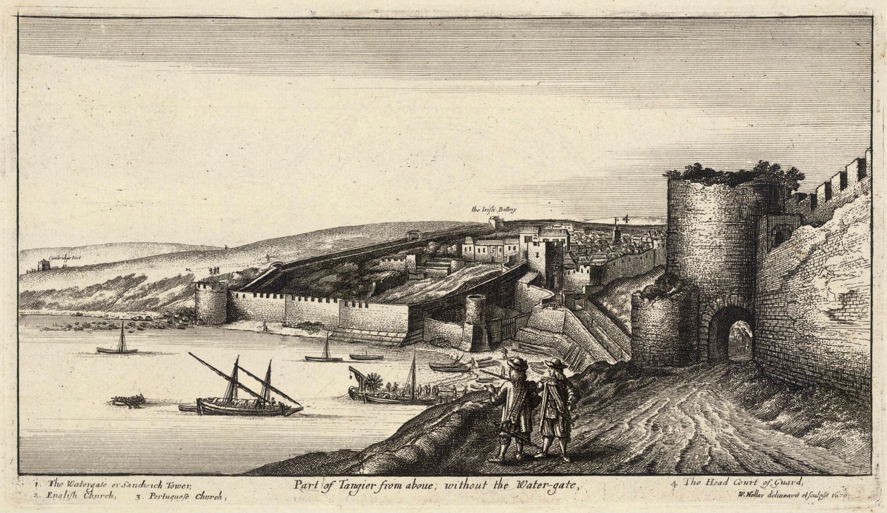 En del av Tanger ovenfra. Tilstand 3 av Wenceslaus Hollar