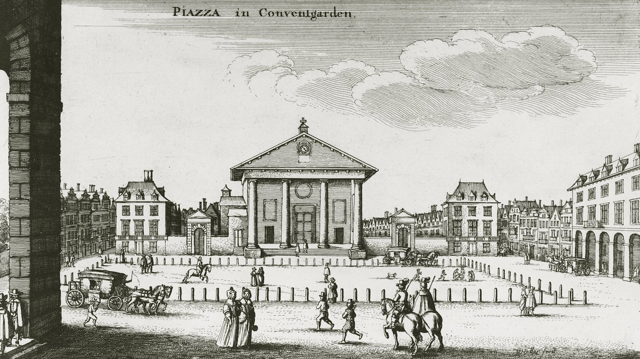 Piazza i Covent Garden, 1640 av Wenceslaus Hollar