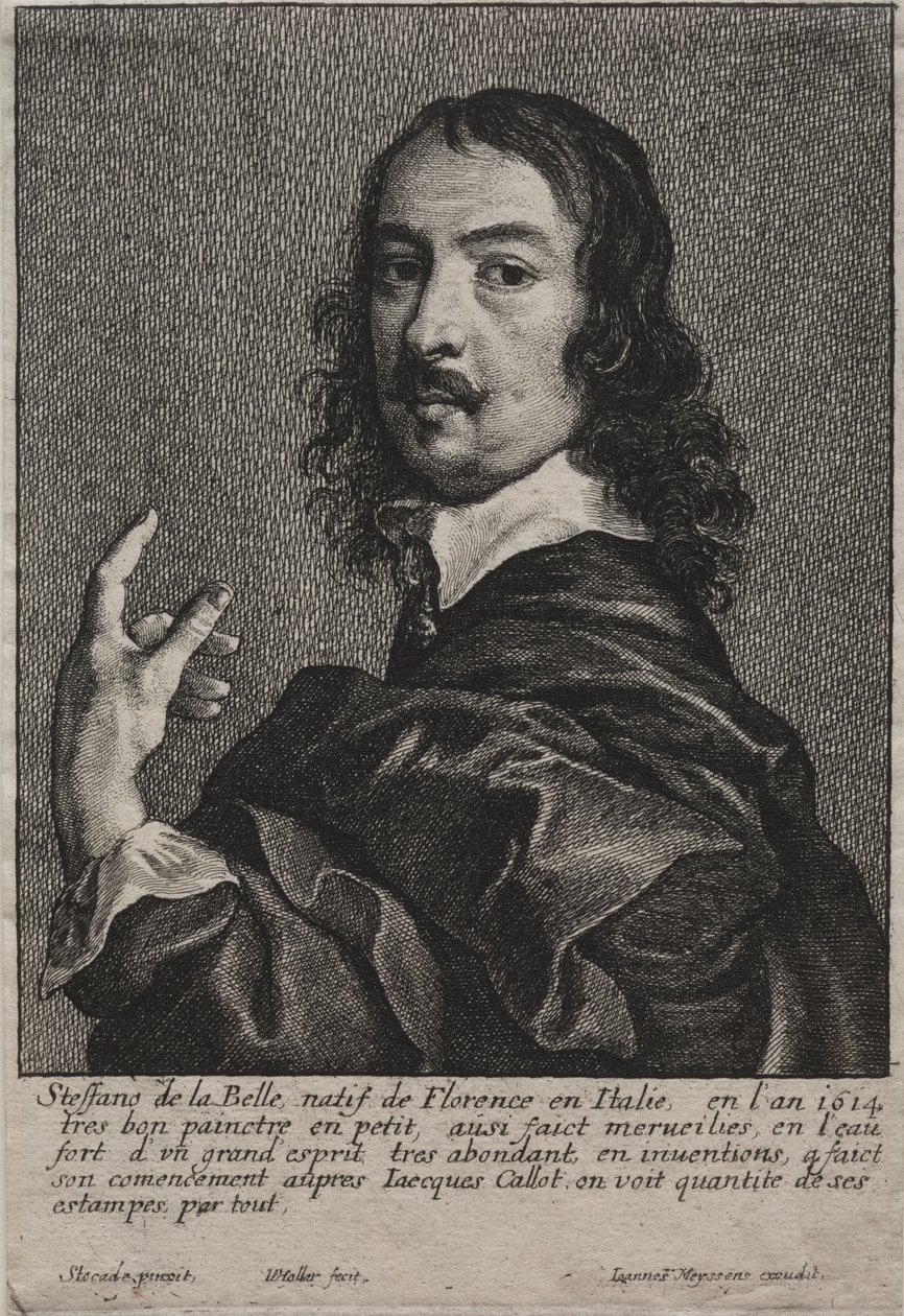 Portrett av Stefano della Bella av Wenceslaus Hollar